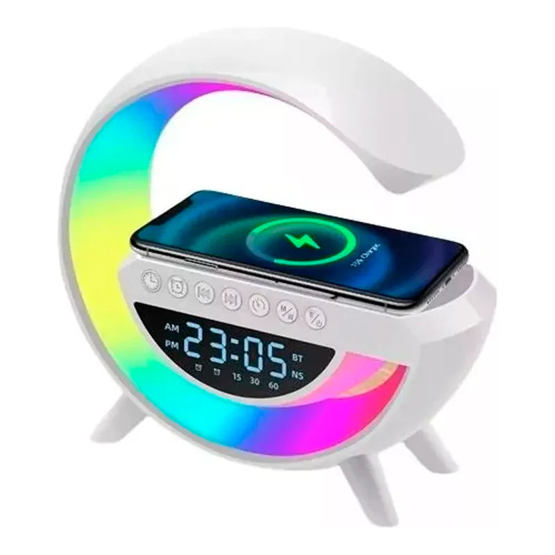 Mini altavoz Bluetooth 3 en 1 con cargador inalámbrico y lámpara LED
