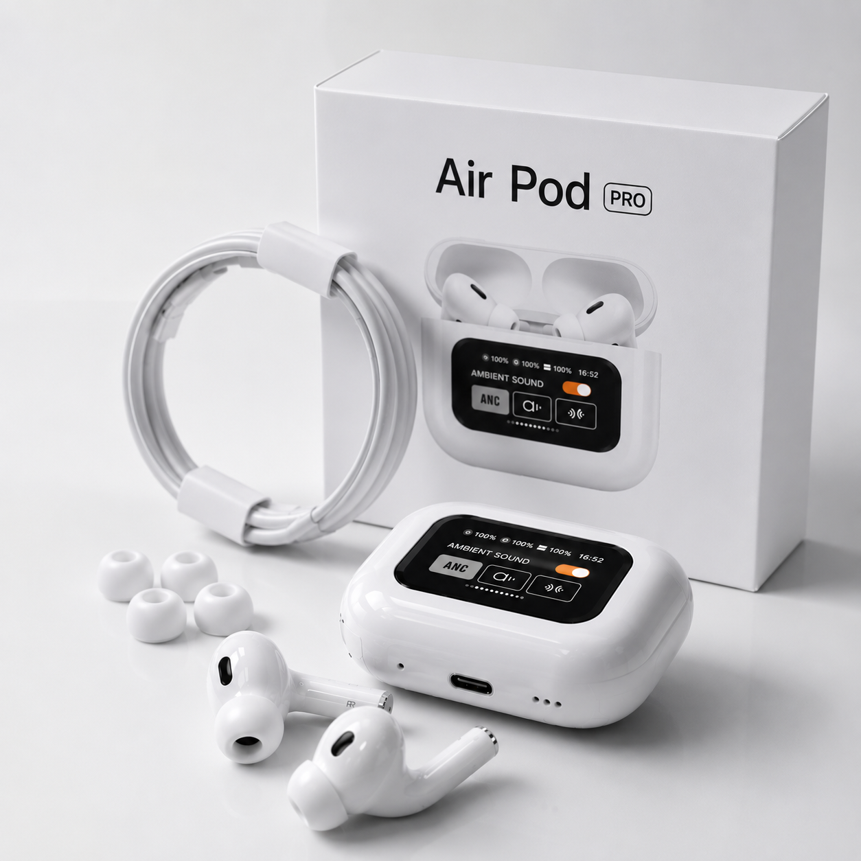 Airpods PRO con pantalla y Cancelación de Ruido
