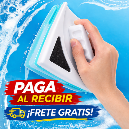 Limpiacristales magnético con depósito para líquido