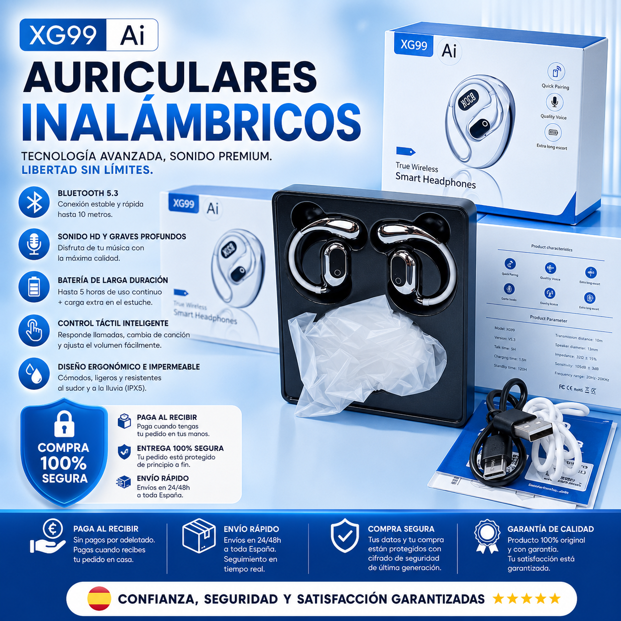 Auriculares traductor IA
