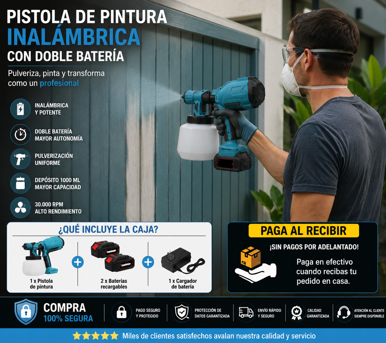 Pistola de Pintura Inalámbrica