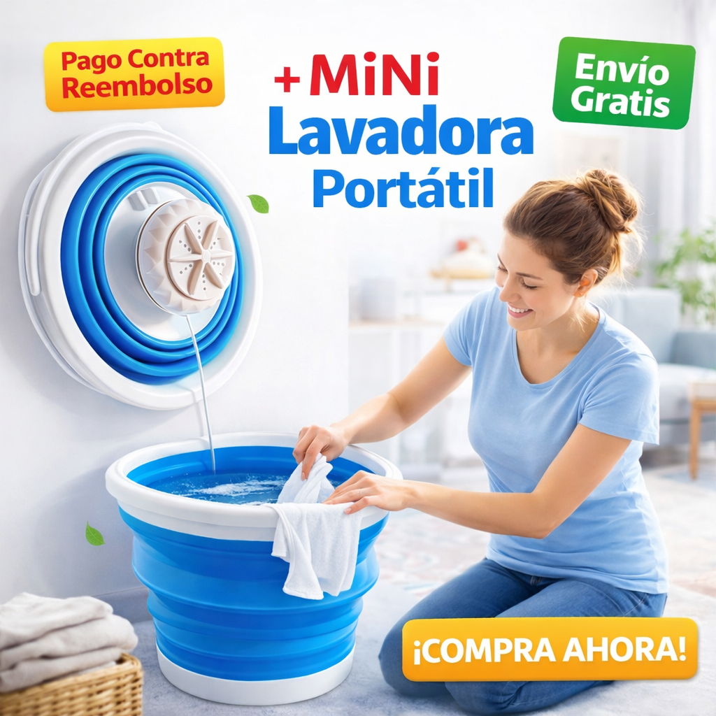 Mini Lavadora Portátil – La forma más práctica de lavar tu ropa en cualquier lugar