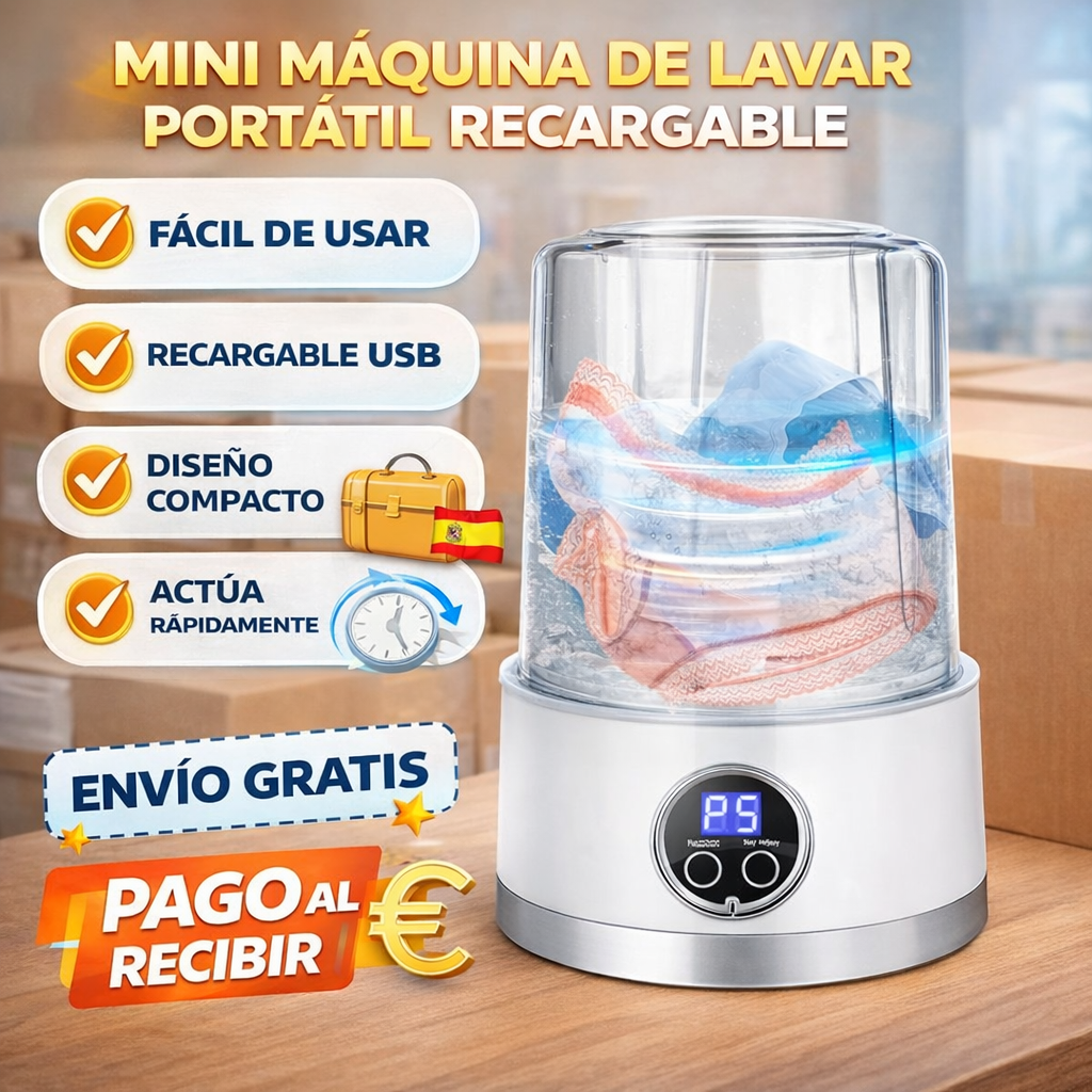 Mini lavadora portatil recargables