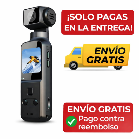 Cámara Digital de Bolsillo 4K – Rotación 270°, WiFi, Estabilización y Grabación en Movimiento
