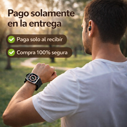 Smartwatch Ultra Pro con 2 correas ( negro + blanco )