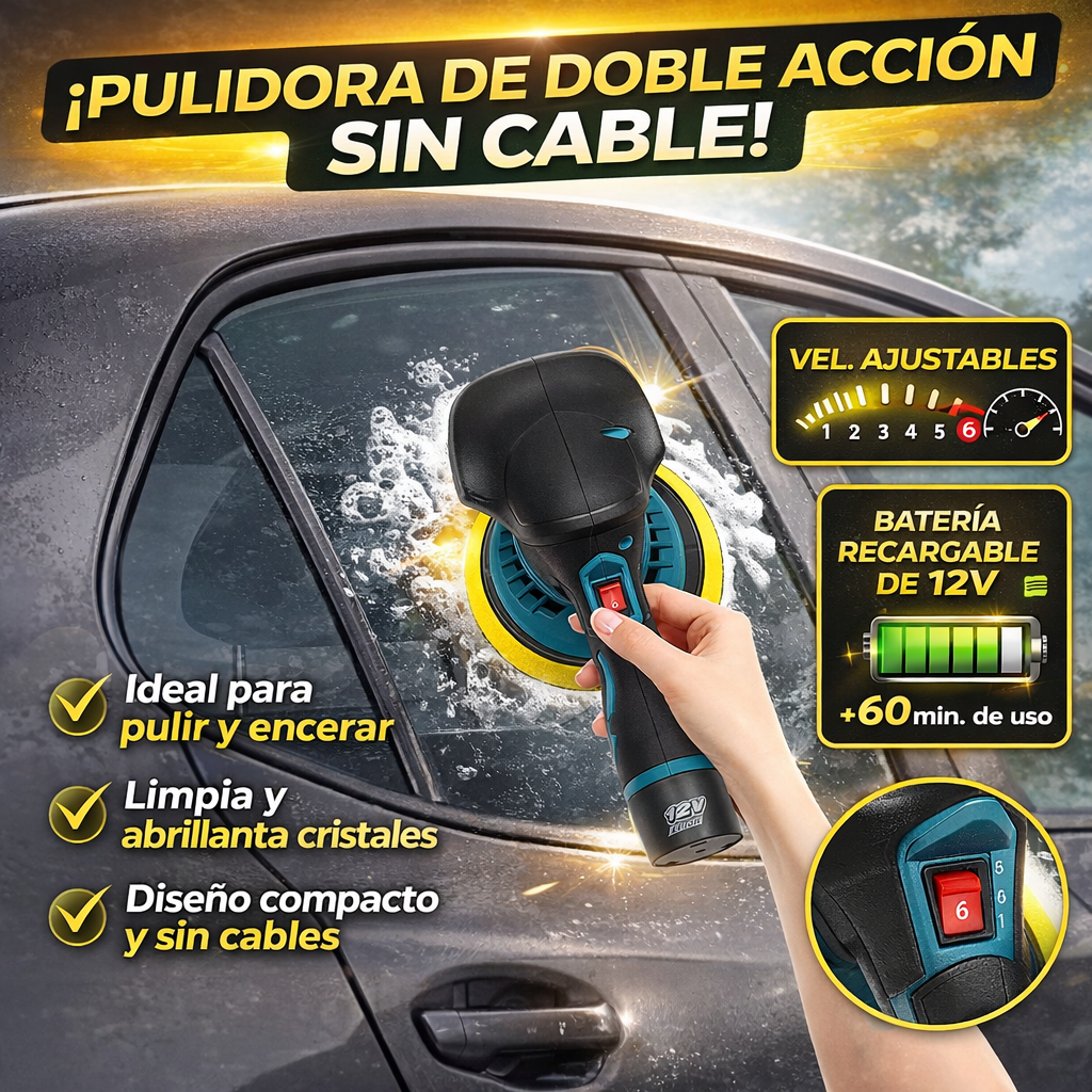 Pulidora Inalámbrica Profesional para Coche 12V