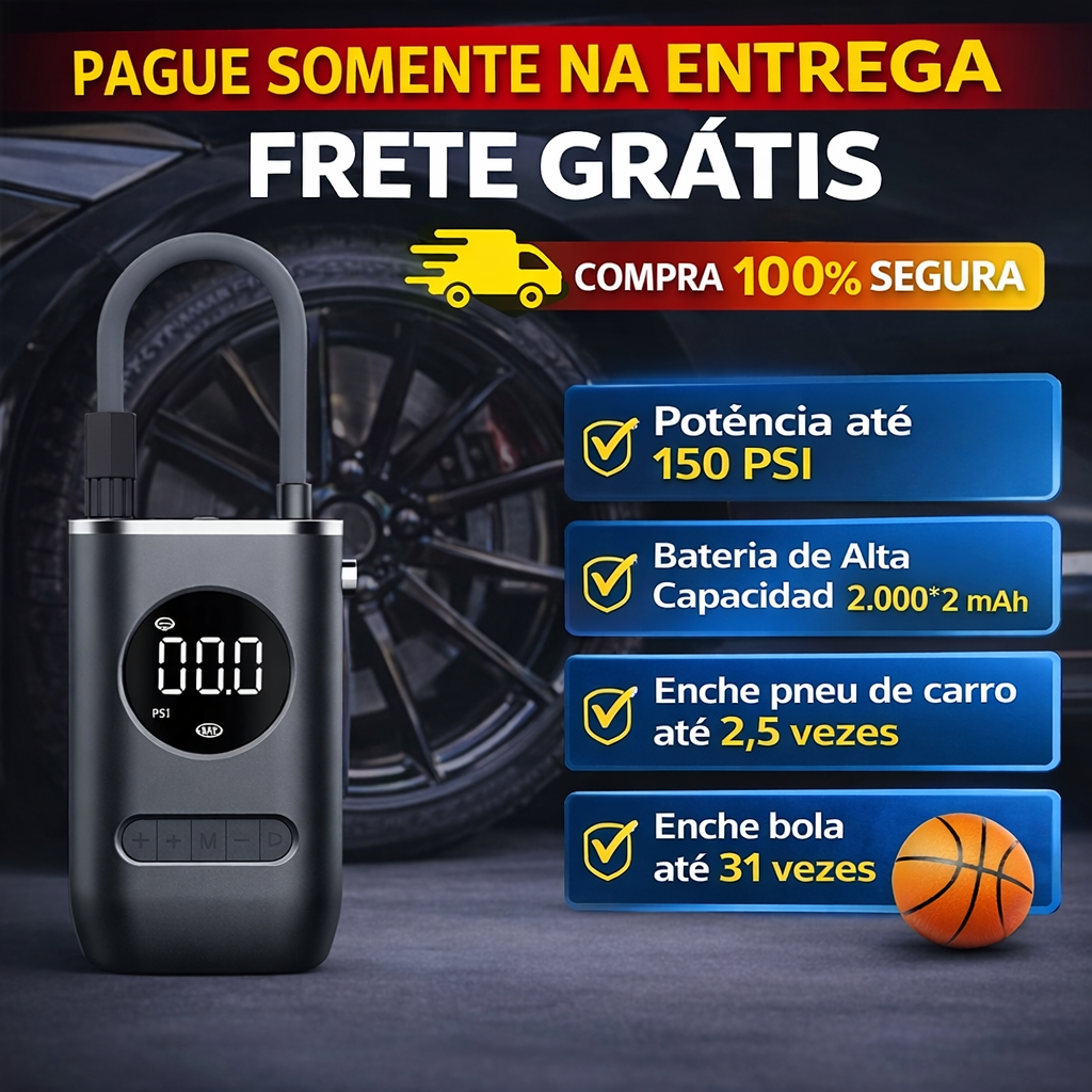 Bomba de Aire Portátil de Alta Calidad para Neumáticos