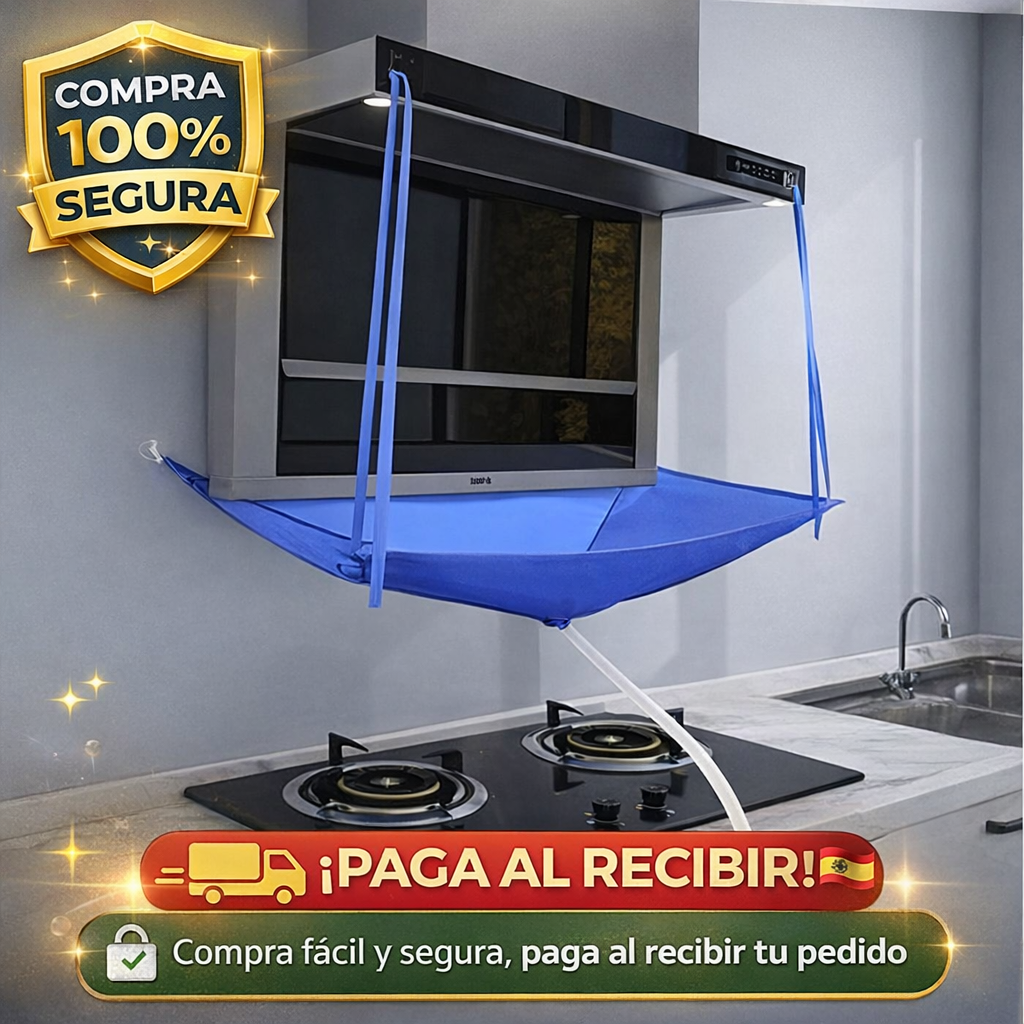 Bolsa reutilizable para recoger humo y grasa de campana extractora