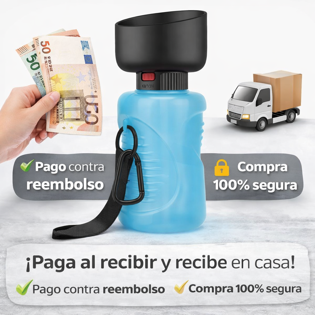 Botella de Agua Plegable para Mascotas – Hidratación práctica en cualquier lugar
