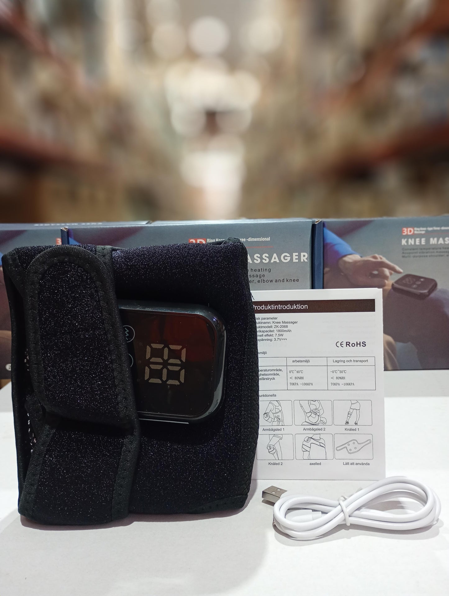 Masajeador de rodilla con calefactor